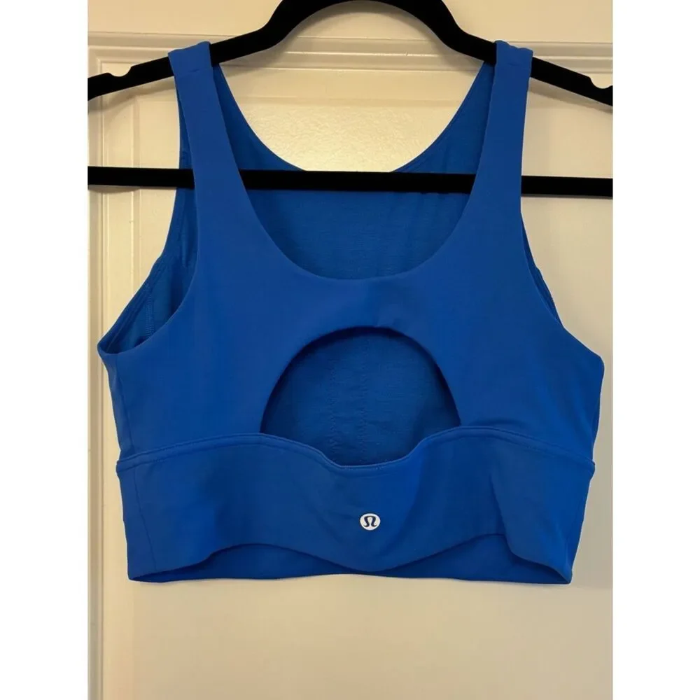 LULULEMON Stronger As One Long Line Bra *Medium Support, C/D Cup Wild Bluebell 8